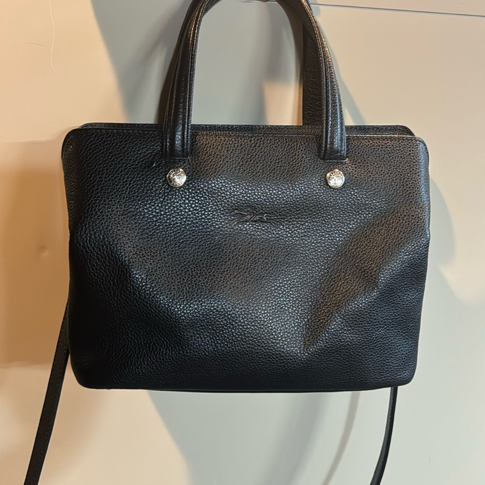 LONGCHAMP LE FOULONNE TOP HANDLE CROSSBODY LEATHER BAG DETACHABLE STRAP